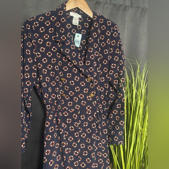 Talbots Dresses & Skirts - Talbots Petite 10 Navy Nautical Wrap Style Dress